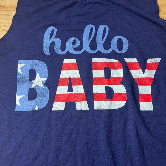 Isabel Maternity Americana Hello Baby Maternity Tank Top - Size XS - NWT - Picture 4 of 8